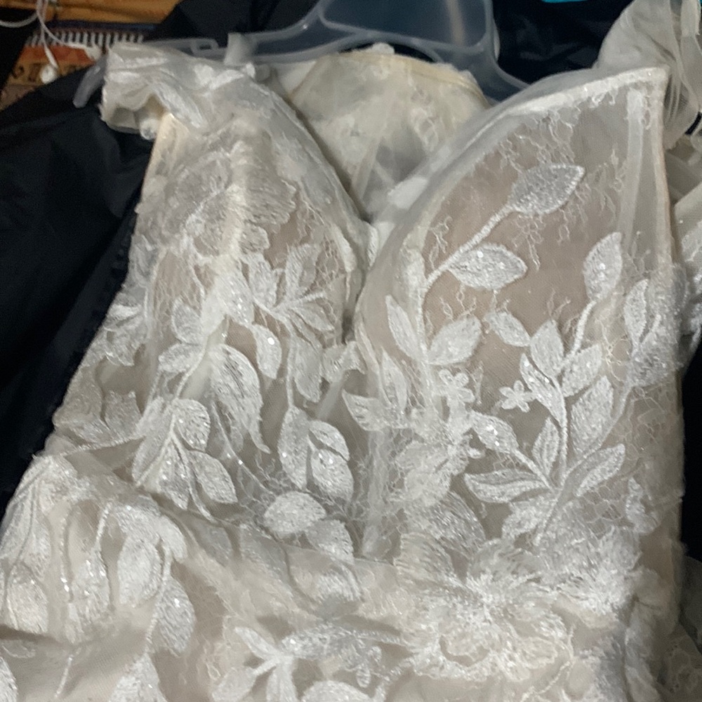 Wedding dress with veil